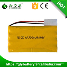 Rechargeable nicd AA 700mAh 9.6v Batterie Pack nicd Batterie 9.6v